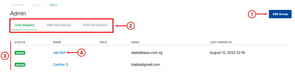 User Groups Configuration | EPOS POS System