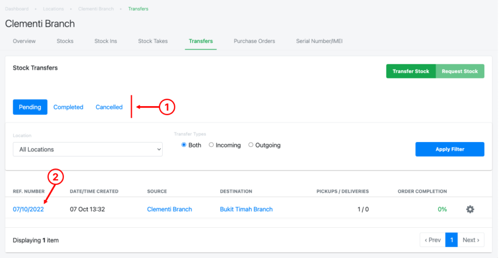 Stock Transfer Details and Configurations | EPOS POS System