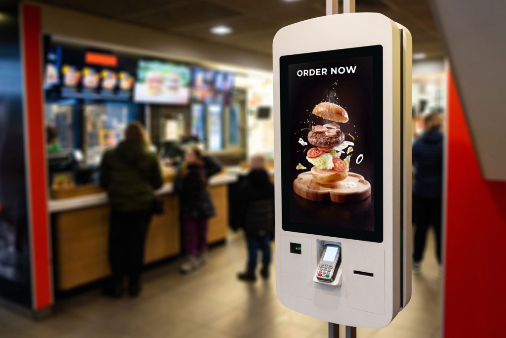 Self-Service Kiosk in a Restaurant - Self Ordering Kiosk