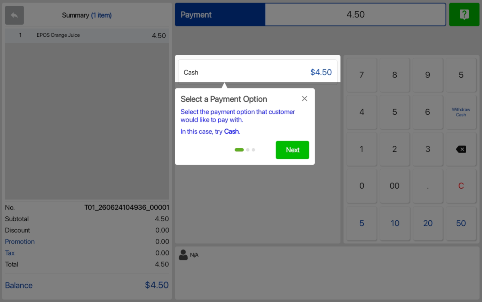 Training Mode | EPOS POS System