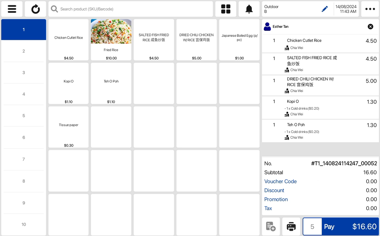 Split Payment Epos Pos System