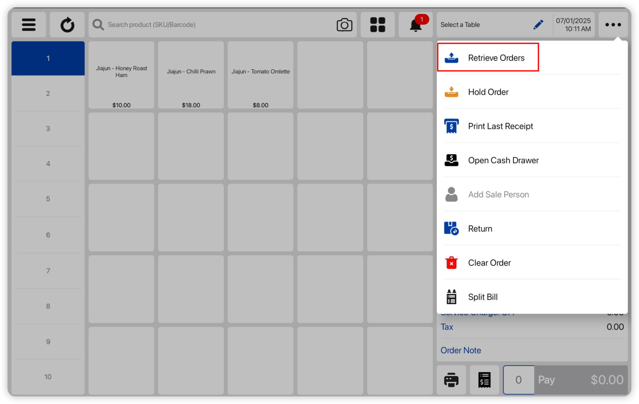 Order | EPOS POS System