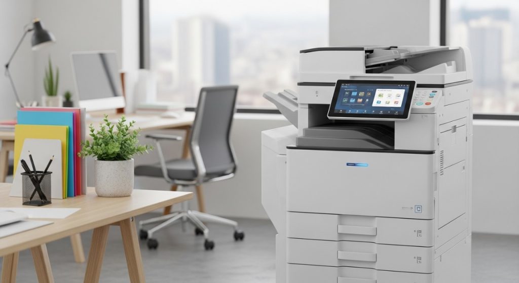 copier rental machine in an office