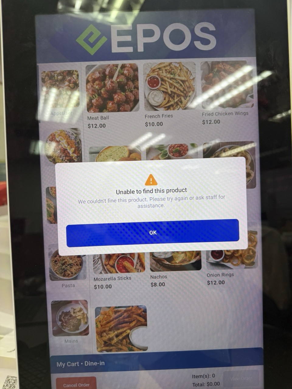 Barcode scanning on the F&B Kiosk
