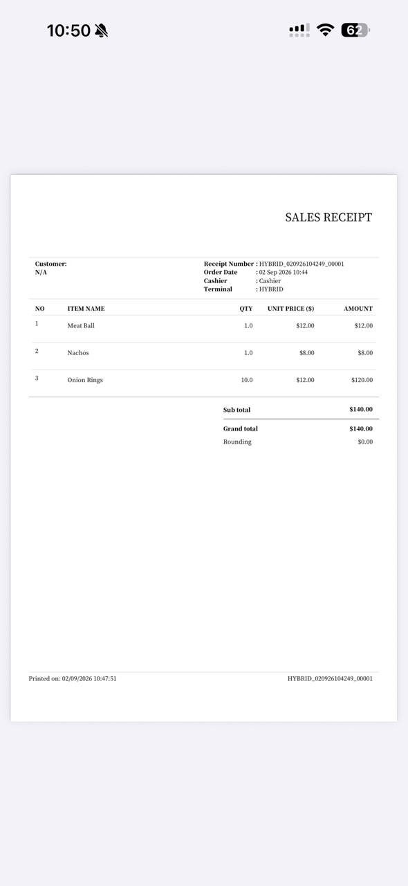 Sending an email receipt and the email received