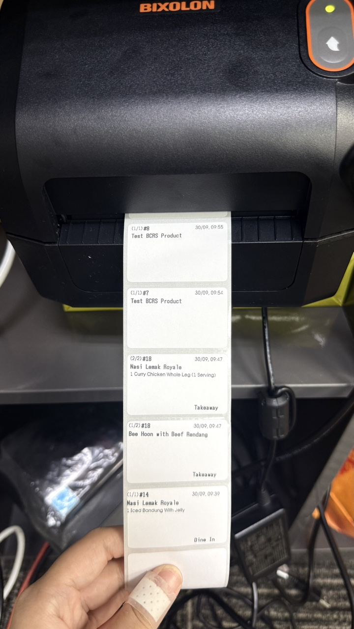 Wi-Fi/LAN label printer settings and sample labels