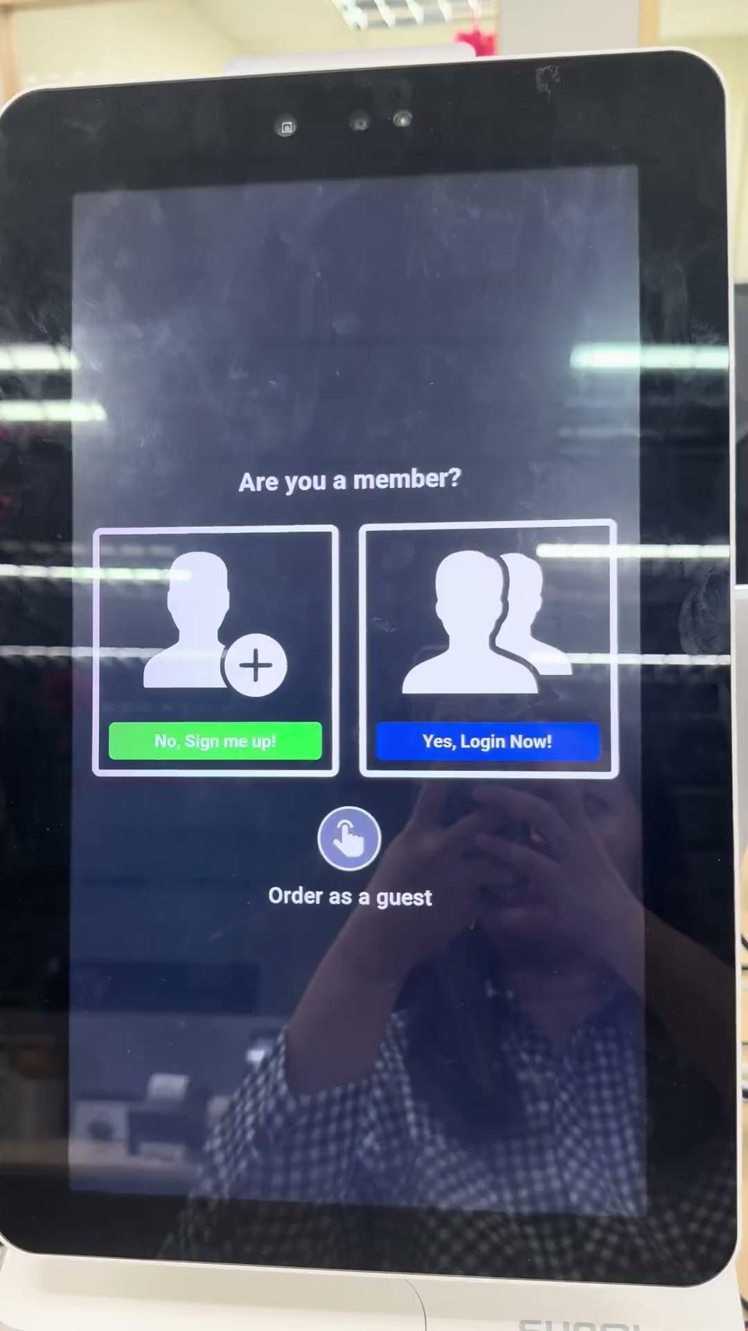 Retail Kiosk member login options