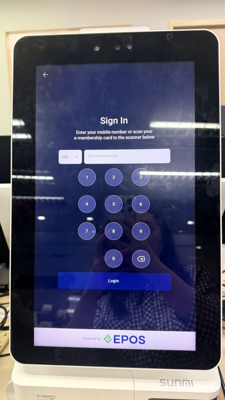 Sign In screen with phone number keypad
