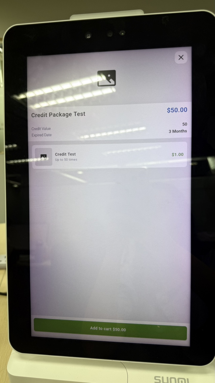 Buying a package on the F&B Kiosk