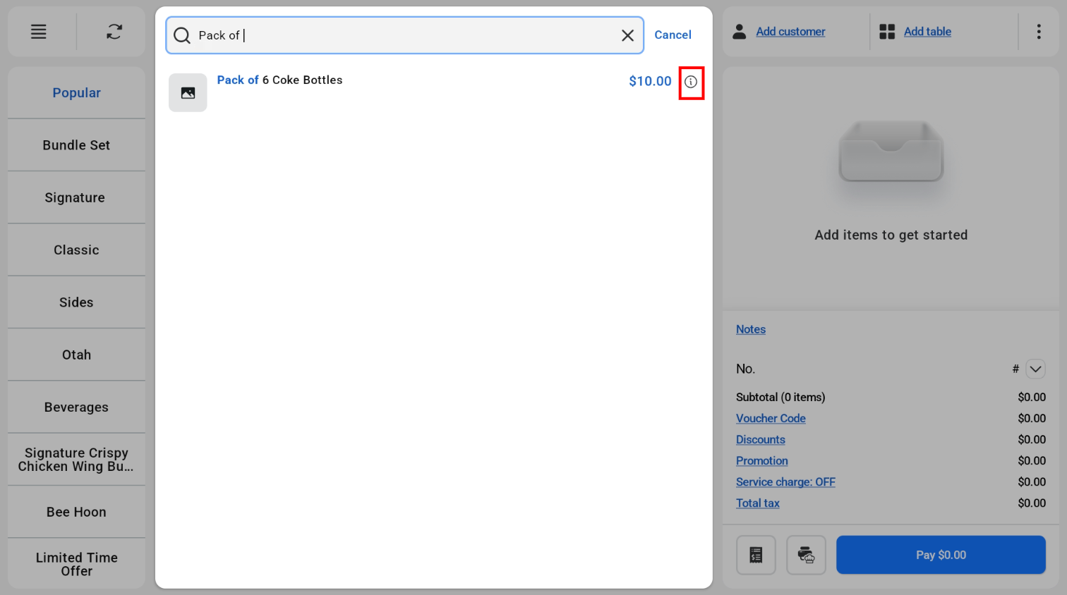 Product Enquiry showing stock on hand per outlet