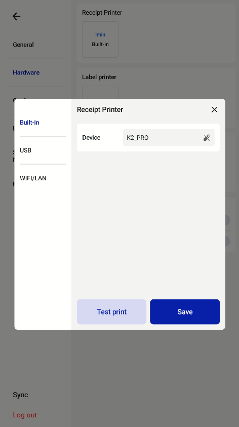 Adding a receipt printer