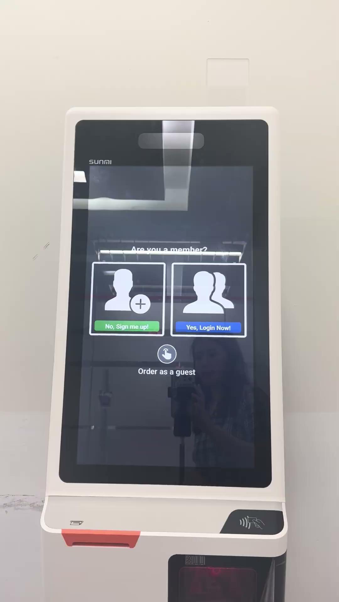 Retail Kiosk member login options