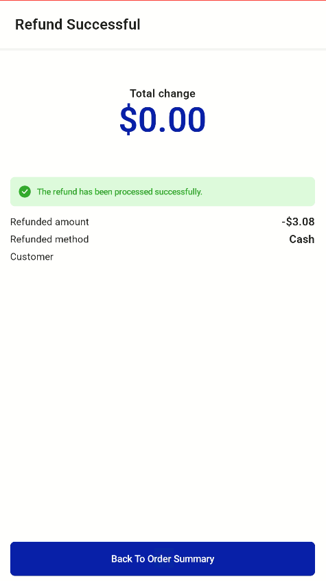 Return order screens on the Retail Kiosk