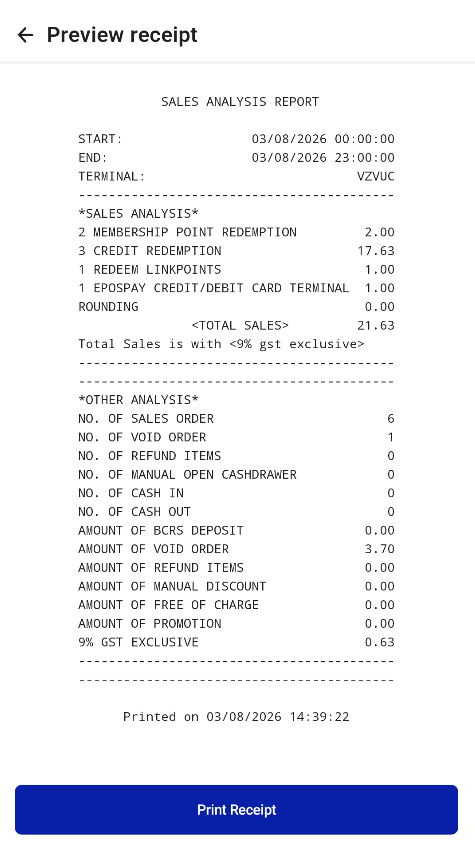 Sales Analysis Report preview