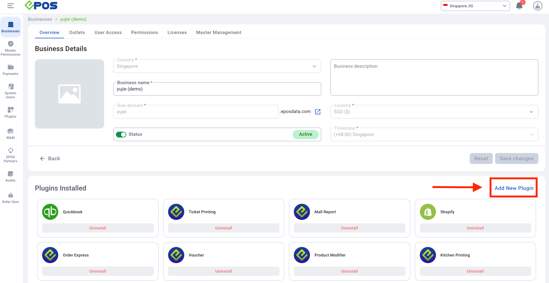 Add New Plugin button